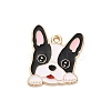 Animal Puppy Alloy Enamel Pendants FIND-V001-03G-02-1