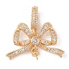 Brass Micro Pave Cubic Zirconia Peg Bails KK-N256-16G-1