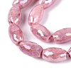 Anti-Tarnish Electroplate Glass Beads Strands EGLA-Q130-02A-14-3