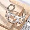 304 Stainless Steel Cuff Bangles for Women BJEW-B108-09P-2