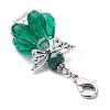 Angel Glass Beaded & Alloy Pendant Decorations HJEW-MZ00189-08-4