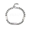 304 Stainless Steel Box Chains Bracelets BJEW-S156-02P-1