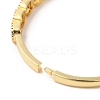 Colorful Cubic Zirconia Square Hinged Bangle BJEW-L681-004G-4