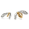 304 Stainless Steel Two-tone Stud Earrings for Women EJEW-R023-01GP-04-4