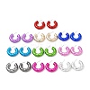 Bamboo Ring Acrylic Stud Earrings EJEW-P251-09-1