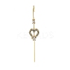 Brass Crystal Rhinestone Ear Wrap Crawler Hook Earrings for Women EJEW-C097-02G-03-1