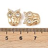 Brass Micro Pave Cubic Zirconia Beads KK-F906-16G-3