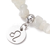 Natural Moonstone Chip Beaded Stretch Bracelets BJEW-JB11133-07-3