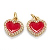 Brass Micro Pave Clear Cubic Zirconia Pendants ZIRC-M115-43G-D-1