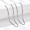3.5MM 304 Stainless Steel Curb Chain Necklaces NJEW-T016-10P-1