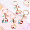 Brass & Alloy Enamel Keychain KEYC-YW00160-01-4
