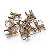 Tibetan Style Alloy Kitten Pendants TIBEP-A22091-AB-FF-1