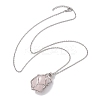 Crystal Stone Cage Pendant Necklaces NJEW-JN04758-03-2