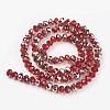 Electroplate Transparent Glass Beads Strands EGLA-A034-T2mm-N12-2