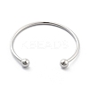 Brass Open Cuff Bangles BJEW-G736-07P-4