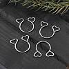 304 Stainless Steel Heart Clip on Nose Rings AJEW-A062-01A-P-1