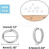 5000Pcs 304 Stainless Steel Jump Rings STAS-UN0057-38-3