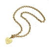 304 Stainless Steel Heart Pendant Rolo Chain Necklaces for Women LS-NJEW-Q028-06G-2
