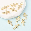 CZ Brass Micro Pave Cubic Zirconia Cross Charms LS-ZIRC-L018-16G-5