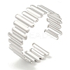Non-Tarnish Exaggerated 304 Stainless Steel Cuff Bangles for Women BJEW-P331-04P-1
