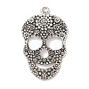 Day of the Dead Ornaments Tibetan Style Sugar Skull Pendants X-TIBEP-22828-AS-NR-1
