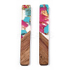 Transparent Resin & Walnut Wood Big Pendants RESI-TAC0017-42C-2