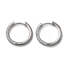 Brass Micro Pave Cubic Zirconia Huggie Hoop Earrings EJEW-K083-36P-B-3