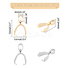 20Pcs 2 Colors 304 Stainless Steel Pinch Bails STAS-DC0002-03-4