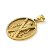 Ion Plating(IP) 304 Stainless Steel Pendants STAS-R231-18G-30-2