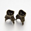 Brass Animal Claw Bead Caps KK-E639-10AB-NF-1