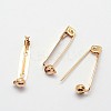 Grade AAA Brass Brooch Findings KK-O093-23-NR-1