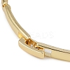 Rack Plating Brass Micro Pave Clear Cubic Zirconia Link Chain Bracelets BJEW-Z069-02G-01-3