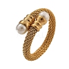 304 Stainless Steel Open Cuff Rings for Women RJEW-F173-02G-2