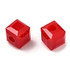 Opaque Color Faceted Glass Beads GLAA-E047-02A-4