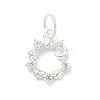 925 Sterling Silver Pave Clear Cubic Zirconia Pendants STER-G049-01D-S-1