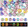 56Pcs 7 Colors Luminous Handmade Gold Sand Lampwork Beads LAMP-GA0001-14-1