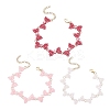 3Pcs 3 Colors Glass Seed Beads Bowknot Link Bracelets for Women BJEW-MZ00220-2