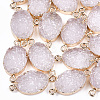 Electroplate Druzy Resin Links connectors RESI-S366-08F-1