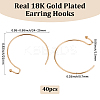 40Pcs Brass Earring Hooks KK-BBC0018-11-2