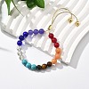 Long-Lasting Plated Brass Beads Slider Bracelets for Women BJEW-K268-01G-2