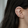 Two Tone 304 Stainless Steel Cuff Earrings WG02975-01-2
