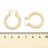 Brass Two Tone Hoop Earrings EJEW-B117-06C-M-5