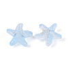 Frosted Glass Beads FGLA-T005-01B-2