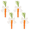 4Pcs Wooden Beaded Carrots for Easter Table Tiered Tray Decoration AJEW-FH0005-65B-1