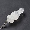 Natural Quartz Crystal Pointed Dowsing Pendulums AJEW-B020-03P-08-5