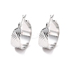 Non-Tarnish 304 Stainless Steel Thick Hoop Earrings for Women LS-EJEW-P198-04P-1