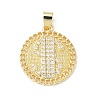 Micro Pave Clear Cubic Zirconia Pendants KK-L253-13G-02-1