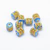 Electroplate Brass Enamel Beads KK-K185-01-RS-1