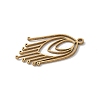 201 Stainless Steel Filigree Pendants STAS-K298-05G-2