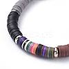 Polymer Clay Heishi Beads Beads Stretch Bracelets BJEW-JB04450-02-2
